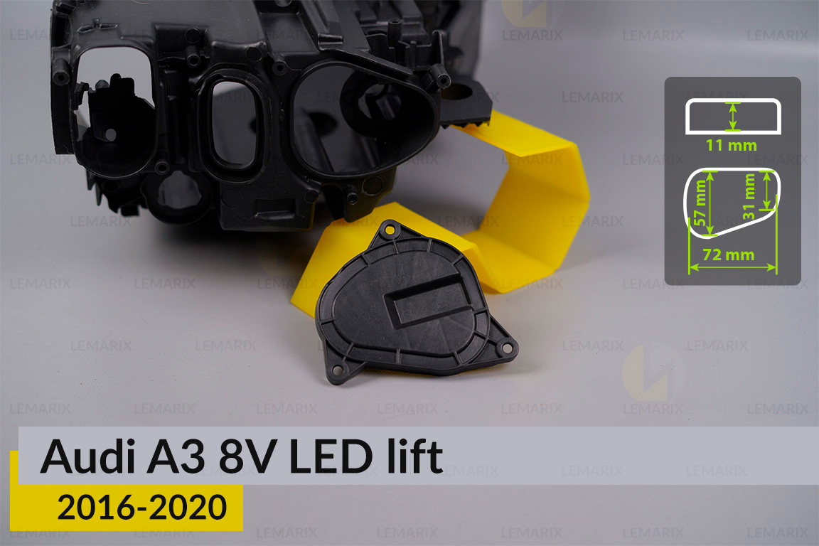 Кришка ковпак заглушка фари Audi A3 8V LED (2016-2020) рест ліва