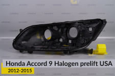 Корпус фари Honda Accord 9 Halogen USA (2012-2015) дорест лівий