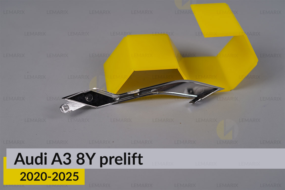 Хромована декоративна маска нижня Audi A3 8Y (2020-2025) дорест ліва