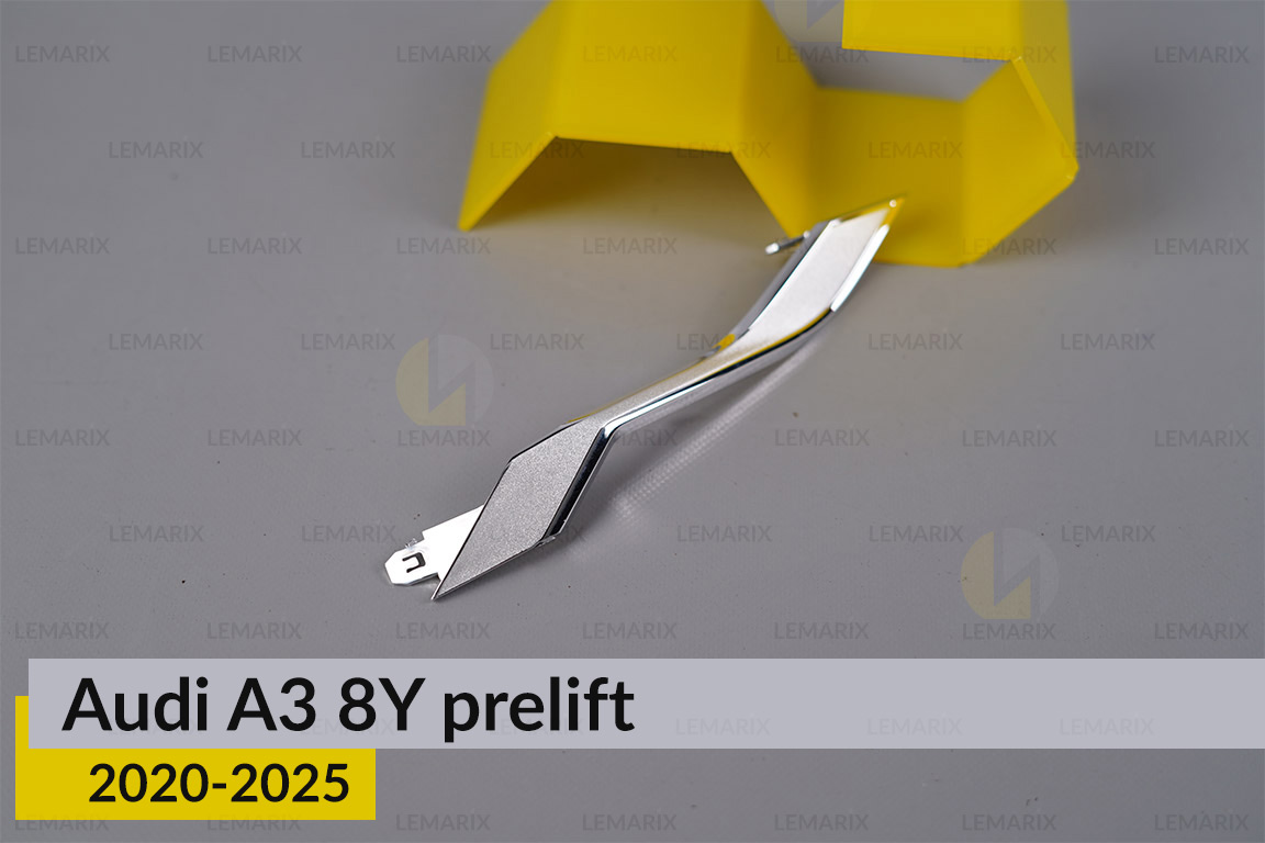 Хромована декоративна маска нижня Audi A3 8Y (2020-2025) дорест ліва