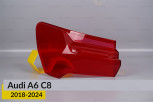 Скло заднього ліхтаря зовнішнє в крилі Audi A6 C8 (2018-2024) ліве