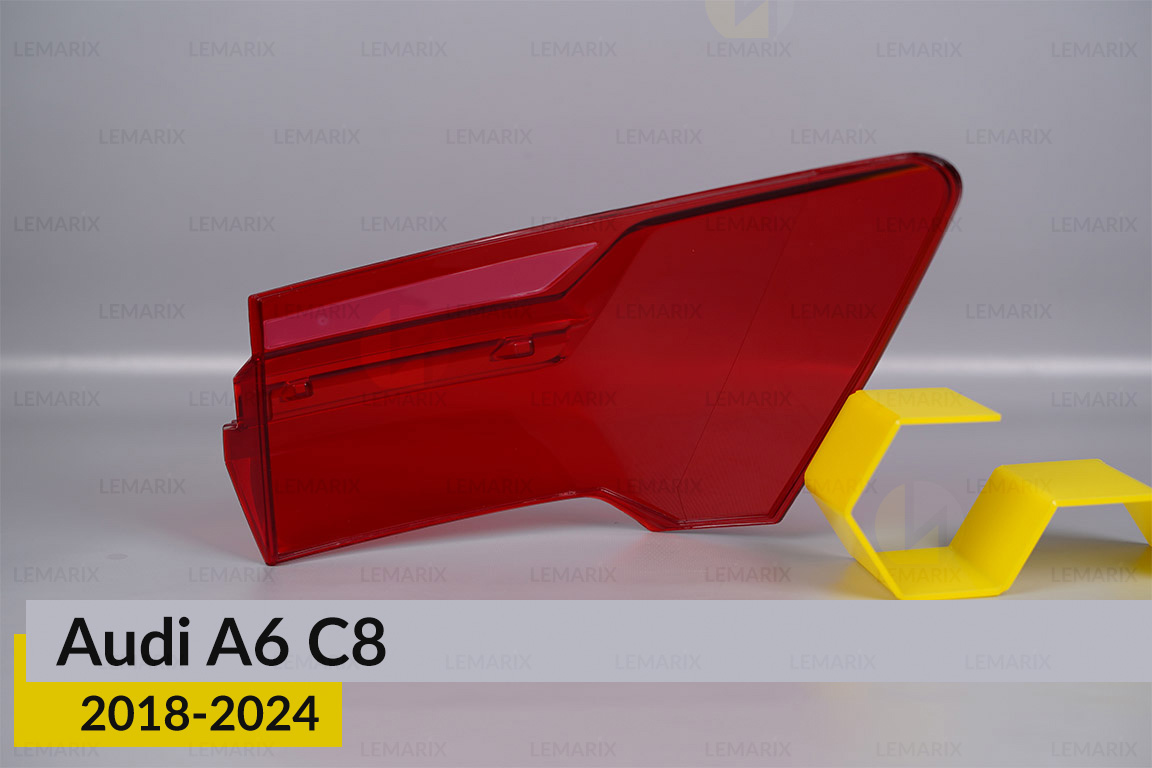 Скло заднього ліхтаря зовнішнє в крилі Audi A6 C8 (2018-2024) ліве