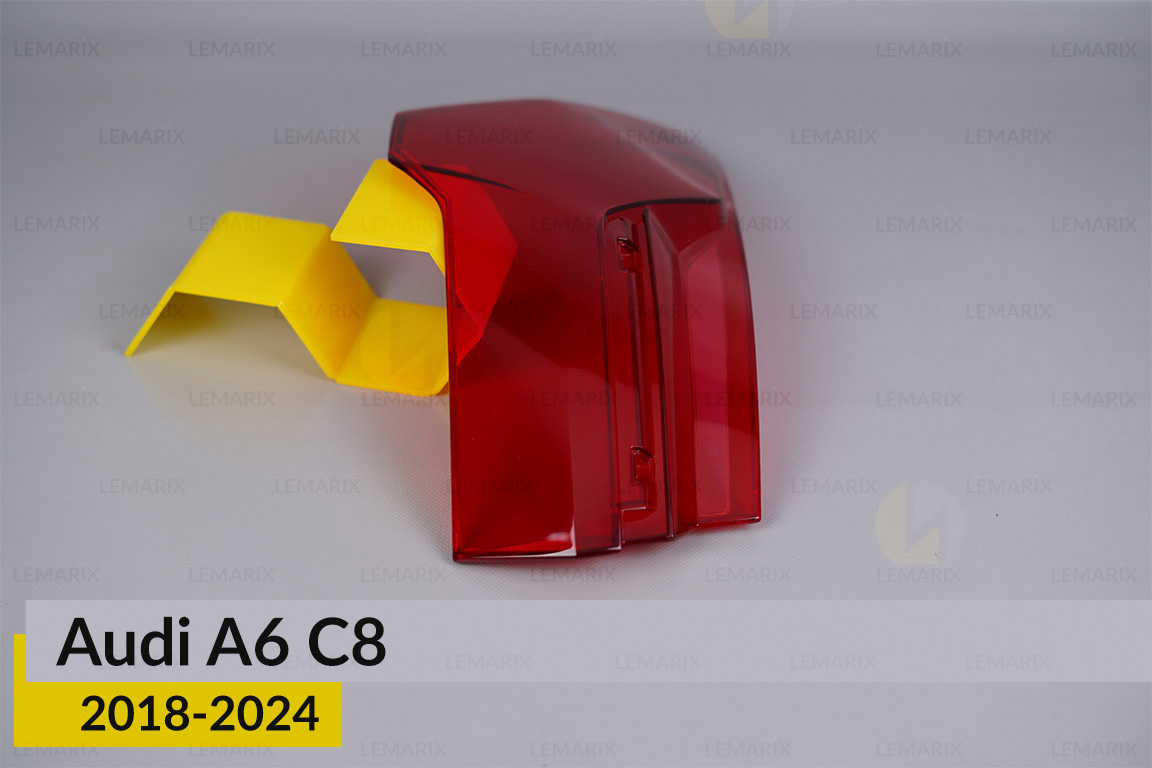 Скло заднього ліхтаря зовнішнє в крилі Audi A6 C8 (2018-2024) ліве