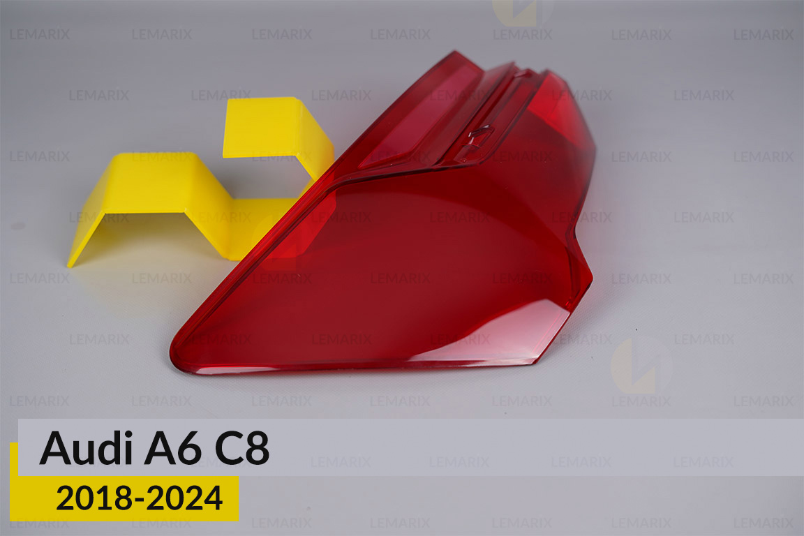 Скло заднього ліхтаря зовнішнє в крилі Audi A6 C8 (2018-2024) ліве