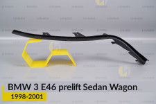 Захисна планка резинова на фару BMW 3 E46 Sedan Wagon (1998-2001) дорест права