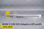 Хромована декоративна маска верхня BMW 5 G30 G31 Adaptive LED (2016-2020) дорест права