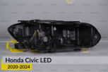 Корпус фари Honda Civic LED (2020-2024) правий