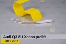 Хромована декоративна маска світлорозсіювач поворотника Audi Q3 8U Xenon (2011-2014) дорест ліва