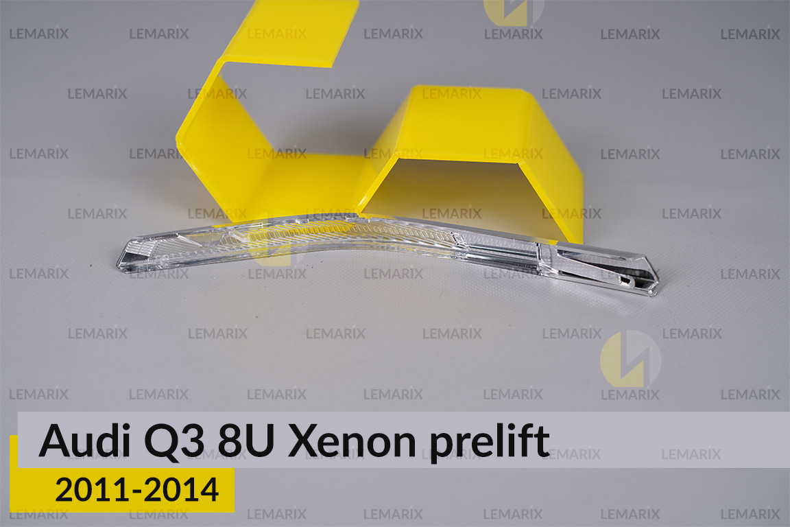 Хромована декоративна маска світлорозсіювач поворотника Audi Q3 8U Xenon (2011-2014) дорест ліва