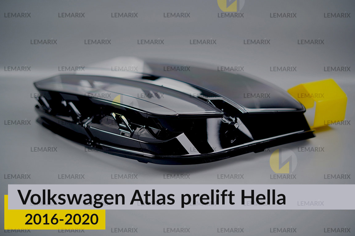 Скло фари VW Volkswagen Atlas Hella (2016-2020) дорест ліве