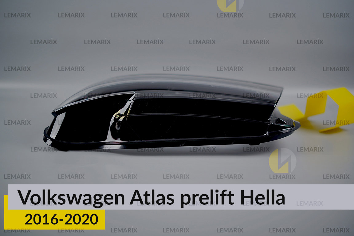 Скло фари VW Volkswagen Atlas Hella (2016-2020) дорест ліве