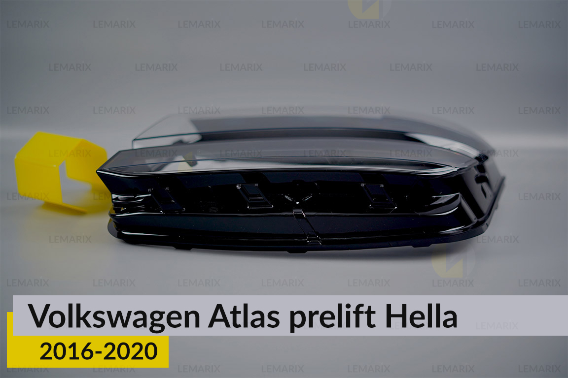 Скло фари VW Volkswagen Atlas Hella (2016-2020) дорест ліве