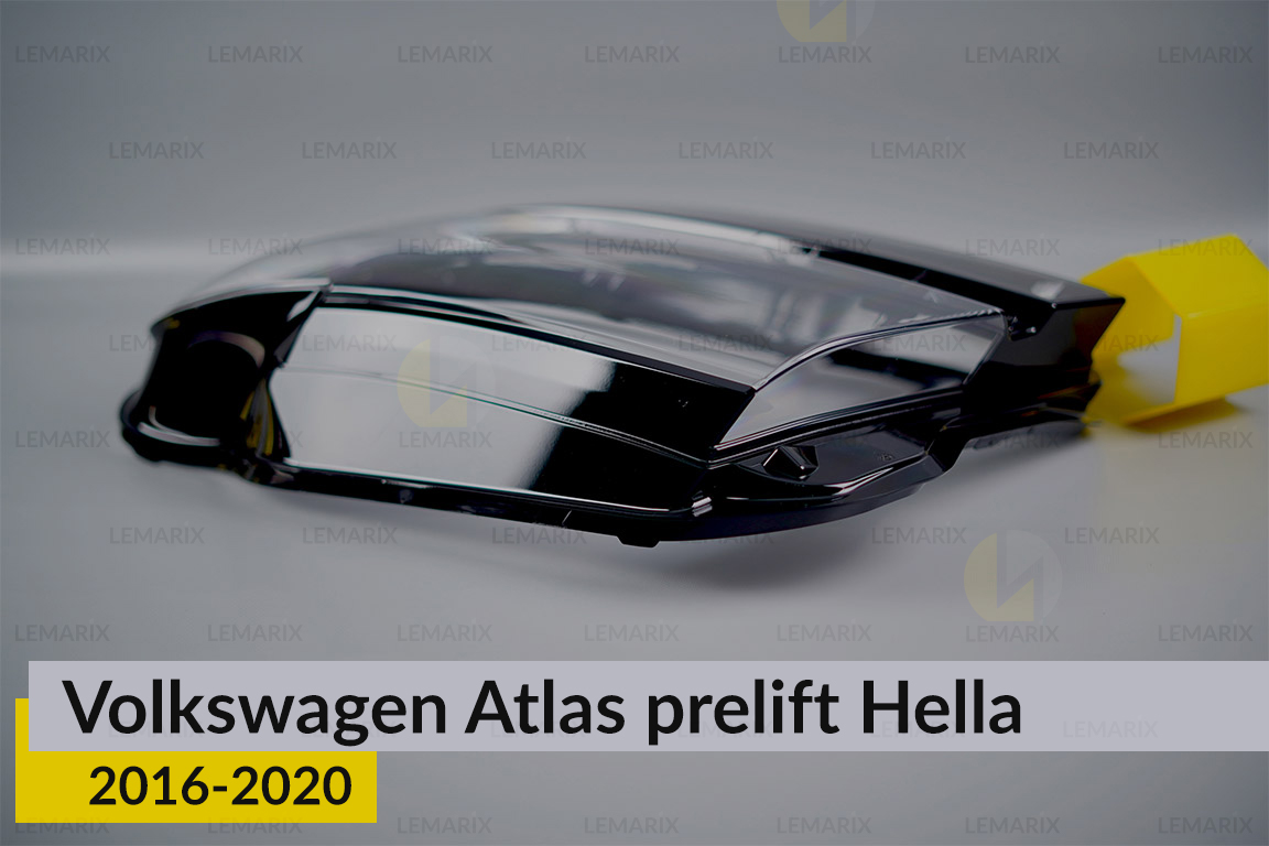 Скло фари VW Volkswagen Atlas Hella (2016-2020) дорест ліве