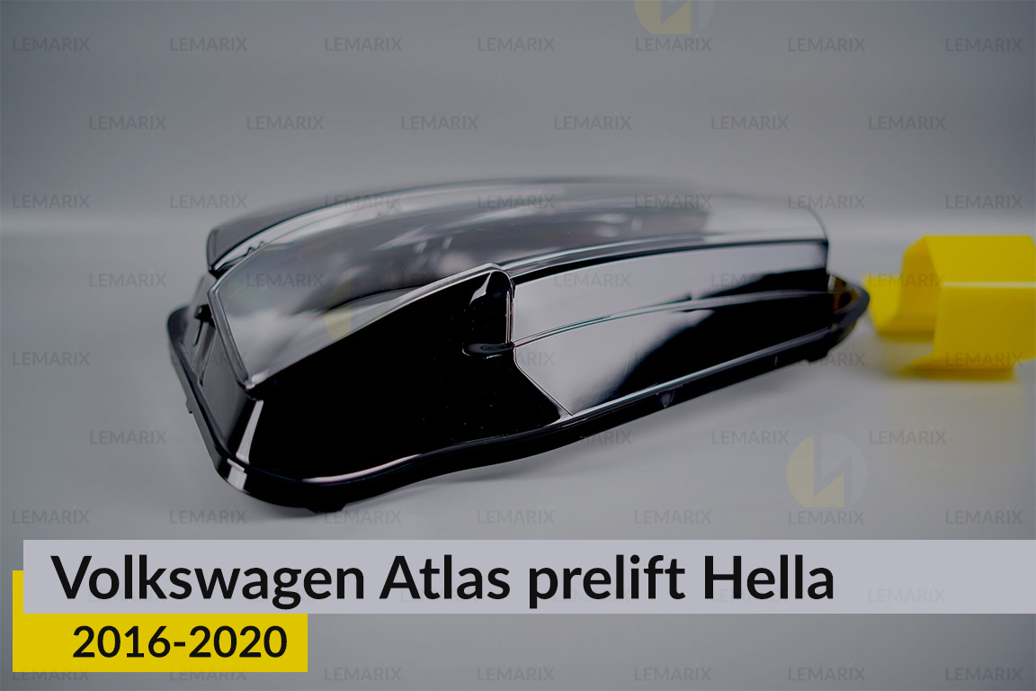 Скло фари VW Volkswagen Atlas Hella (2016-2020) дорест ліве