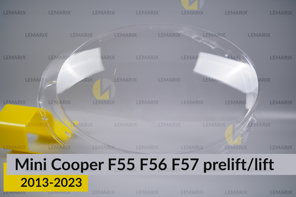 Скло фари Mini Cooper Hatch Cabrio F55 F56 F57 (2013-2023) дорест/рест праве