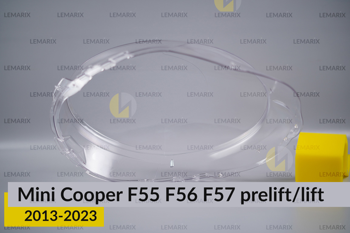 Скло фари Mini Cooper Hatch Cabrio F55 F56 F57 (2013-2023) дорест/рест праве