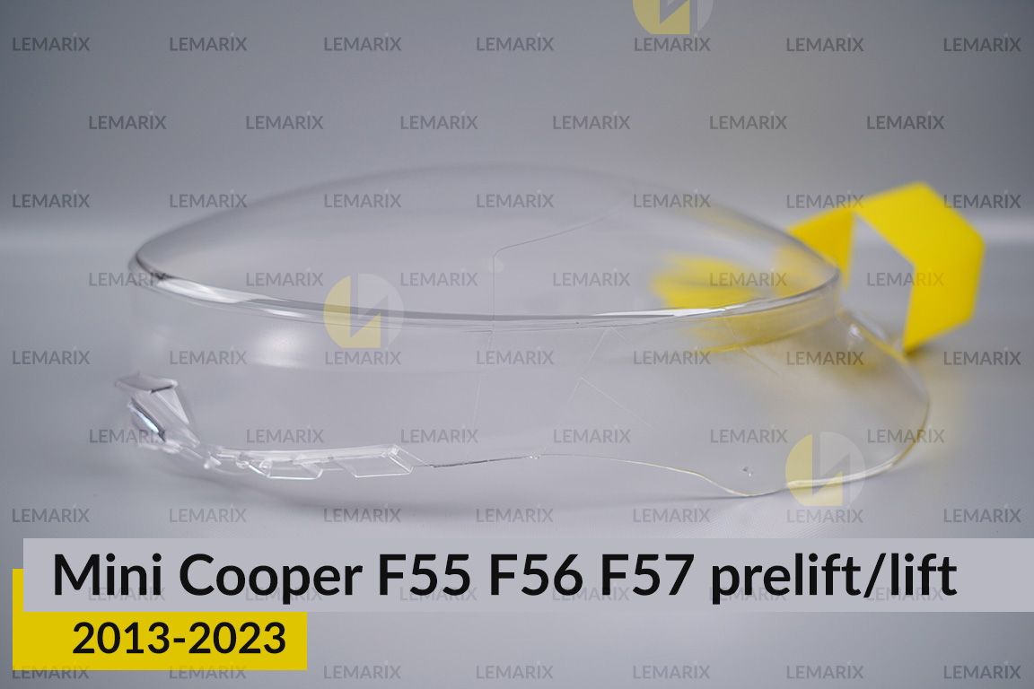 Скло фари Mini Cooper Hatch Cabrio F55 F56 F57 (2013-2023) дорест/рест праве