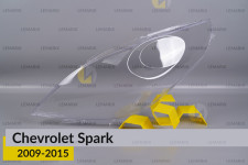 Стекло фары Chevrolet Spark (2009-2015) левое