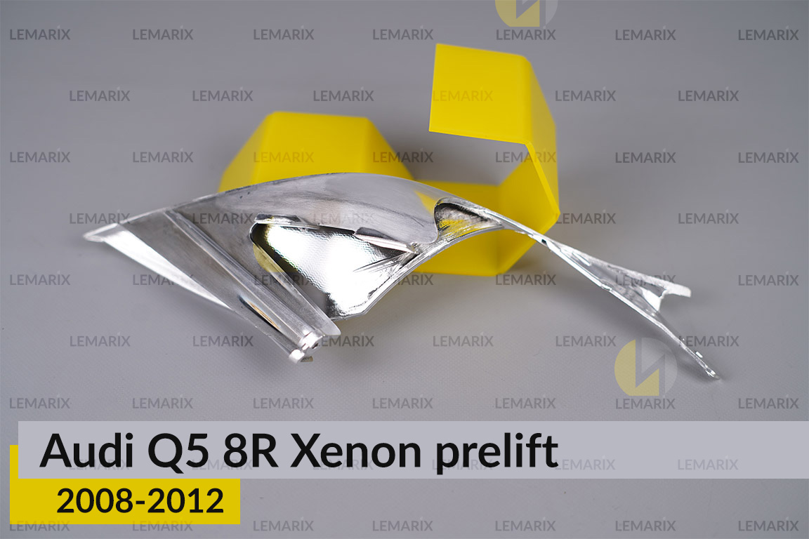 Хромована декоративна маска середня Audi Q5 8R Xenon (2008-2012) дорест ліва