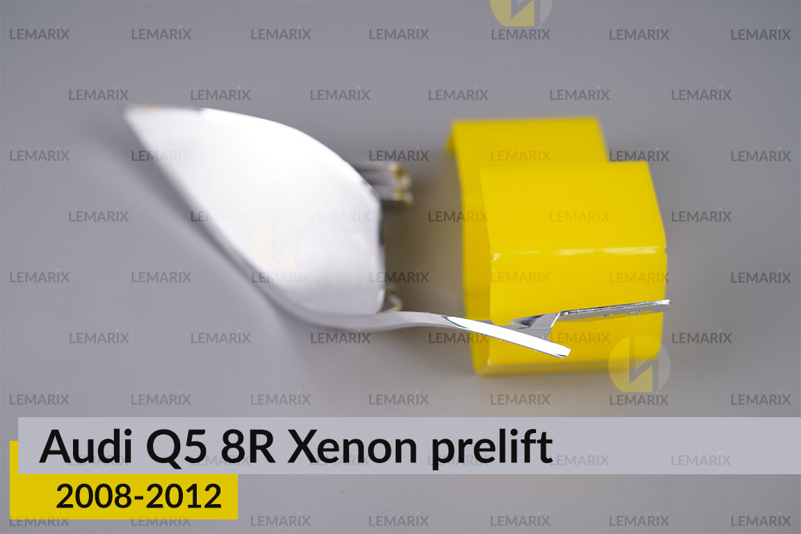 Хромована декоративна маска середня Audi Q5 8R Xenon (2008-2012) дорест ліва