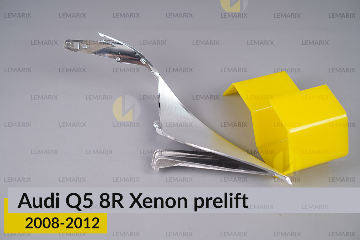 Хромована декоративна маска середня Audi Q5 8R Xenon (2008-2012) дорест ліва