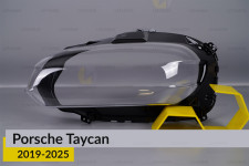 Стекло фары Porsche Taycan (2019-2025) дорест левое