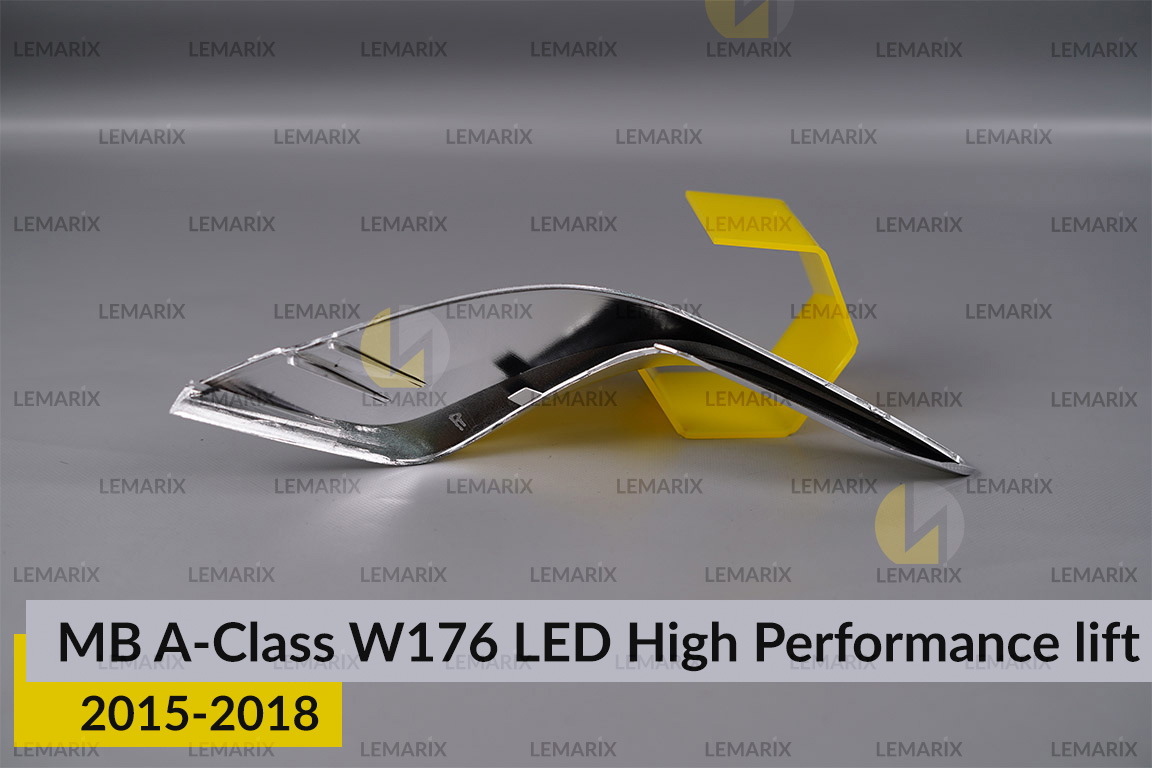 Хромована декоративна маска бокова Mercedes-Benz A-Class W176 LED High Performance (2015-2018) рест права