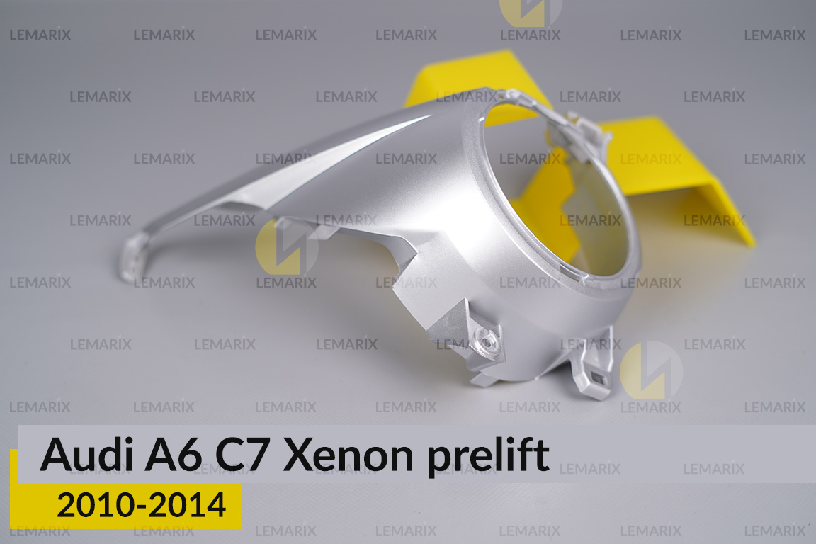 Хромована маска лінзи Audi A6 C7 Xenon (2010-2014) дорест права