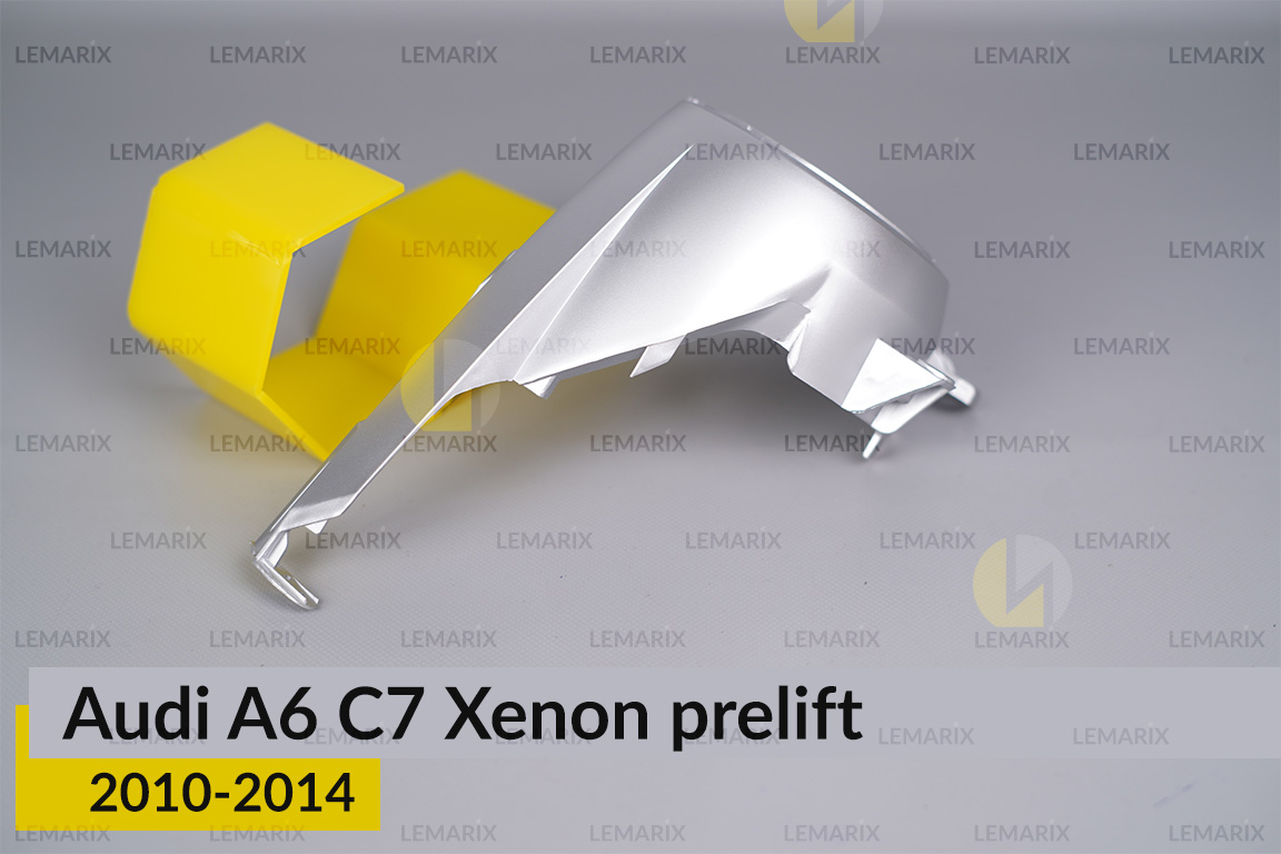 Хромована маска лінзи Audi A6 C7 Xenon (2010-2014) дорест права