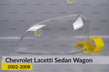 Стекло фары Chevrolet Lacetti Sedan Wagon (2002-2008) левое