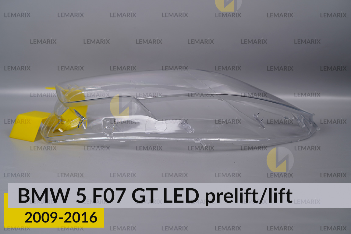 Скло фари BMW 5 F07 GT LED (2009-2016) дорест/рест ліве