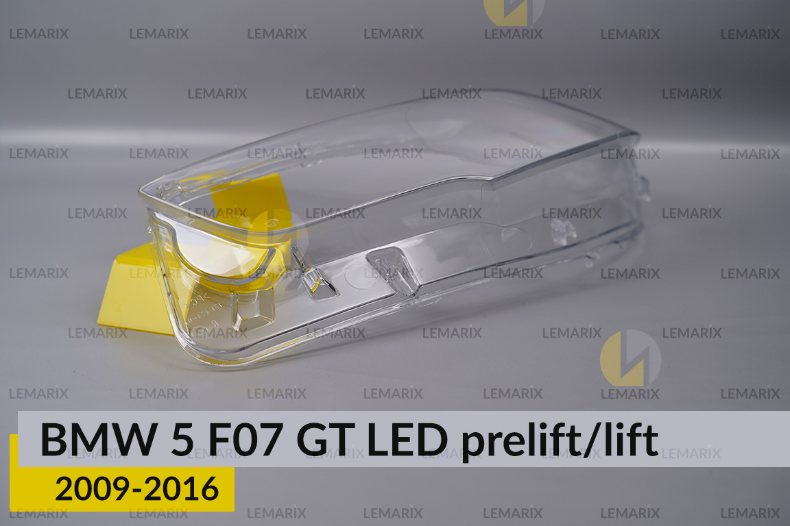 Скло фари BMW 5 F07 GT LED (2009-2016) дорест/рест ліве