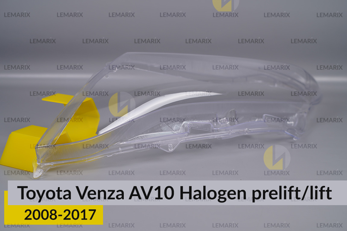 Скло фари Toyota Venza AV10 Halogen (2008-2017) дорест/рест ліве
