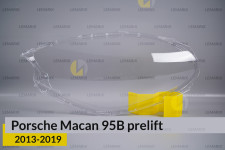 Скло фари Porsche Macan 95B (2013-2019) дорест ліве