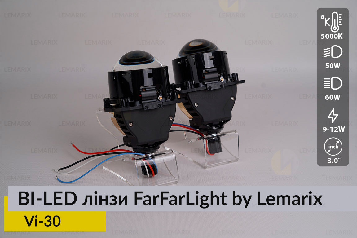 Світлодіодні BI-LED лінзи FarFarLight by Lemarix серії Violeta – Vi30