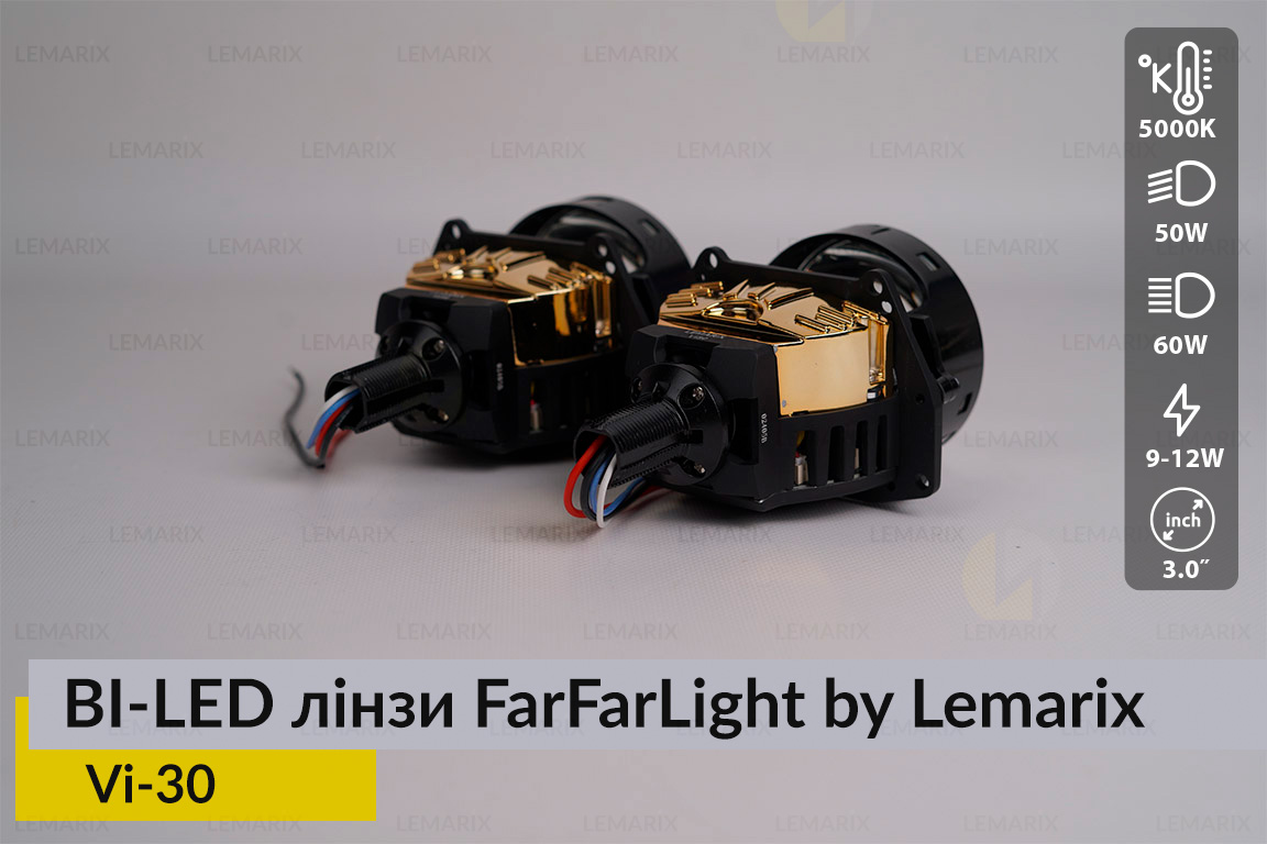 Світлодіодні BI-LED лінзи FarFarLight by Lemarix серії Violeta – Vi30