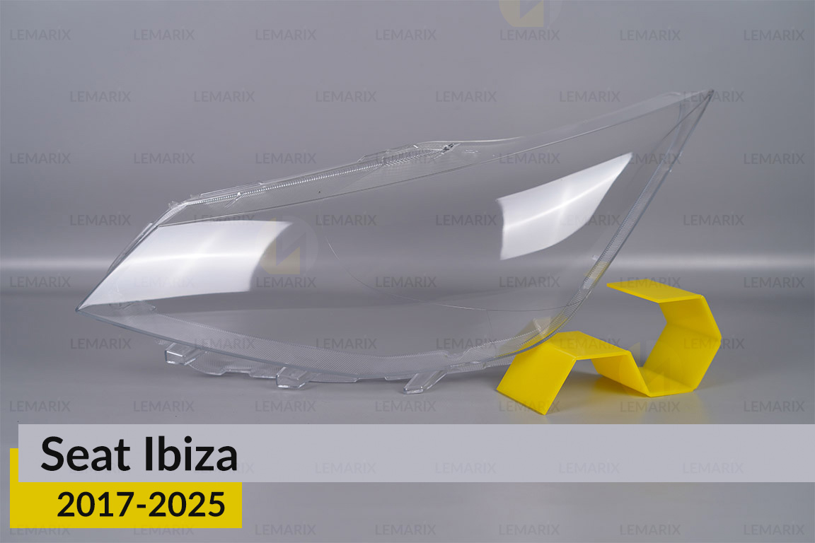 Скло фари Seat Ibiza (2017-2025) дорест/1 рест ліве