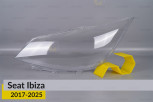 Скло фари Seat Ibiza (2017-2025) дорест/1 рест ліве