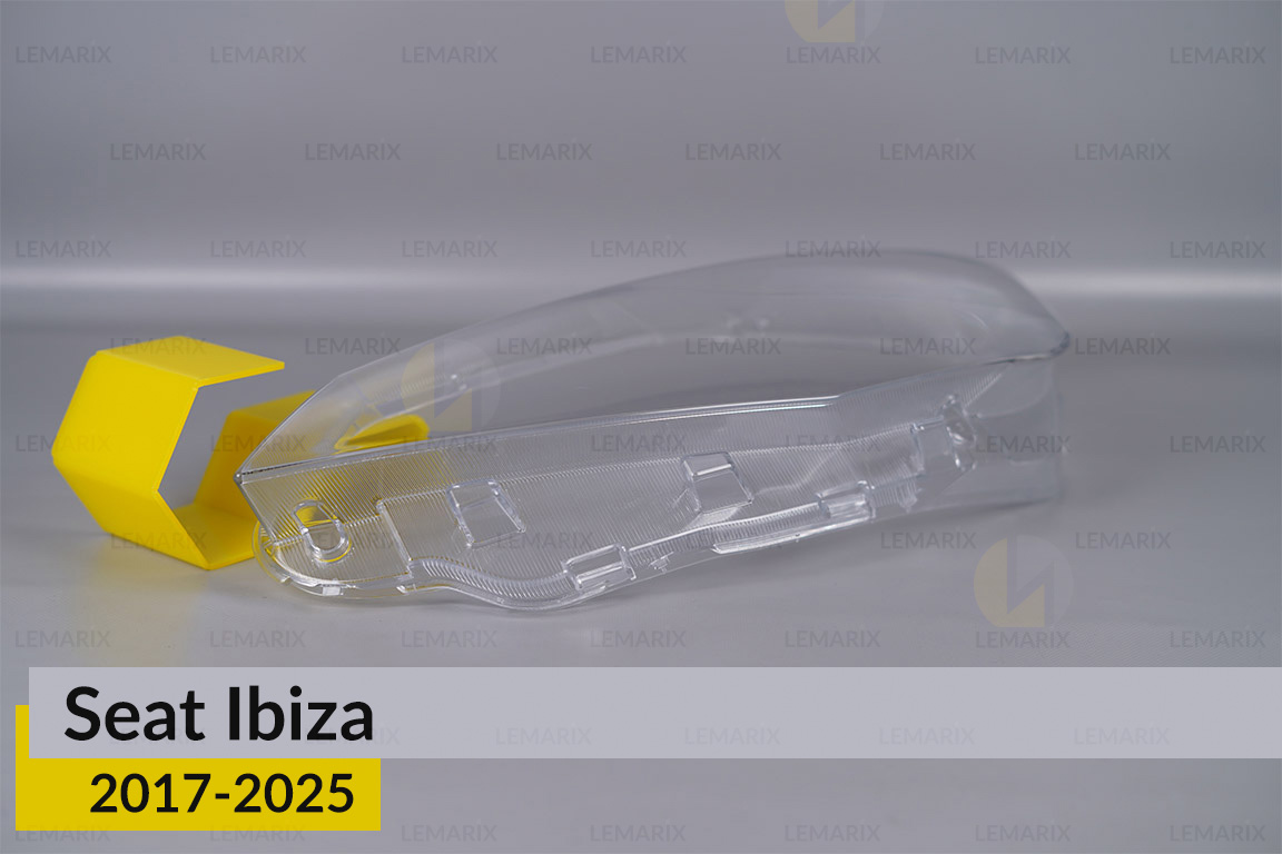 Скло фари Seat Ibiza (2017-2025) дорест/1 рест ліве