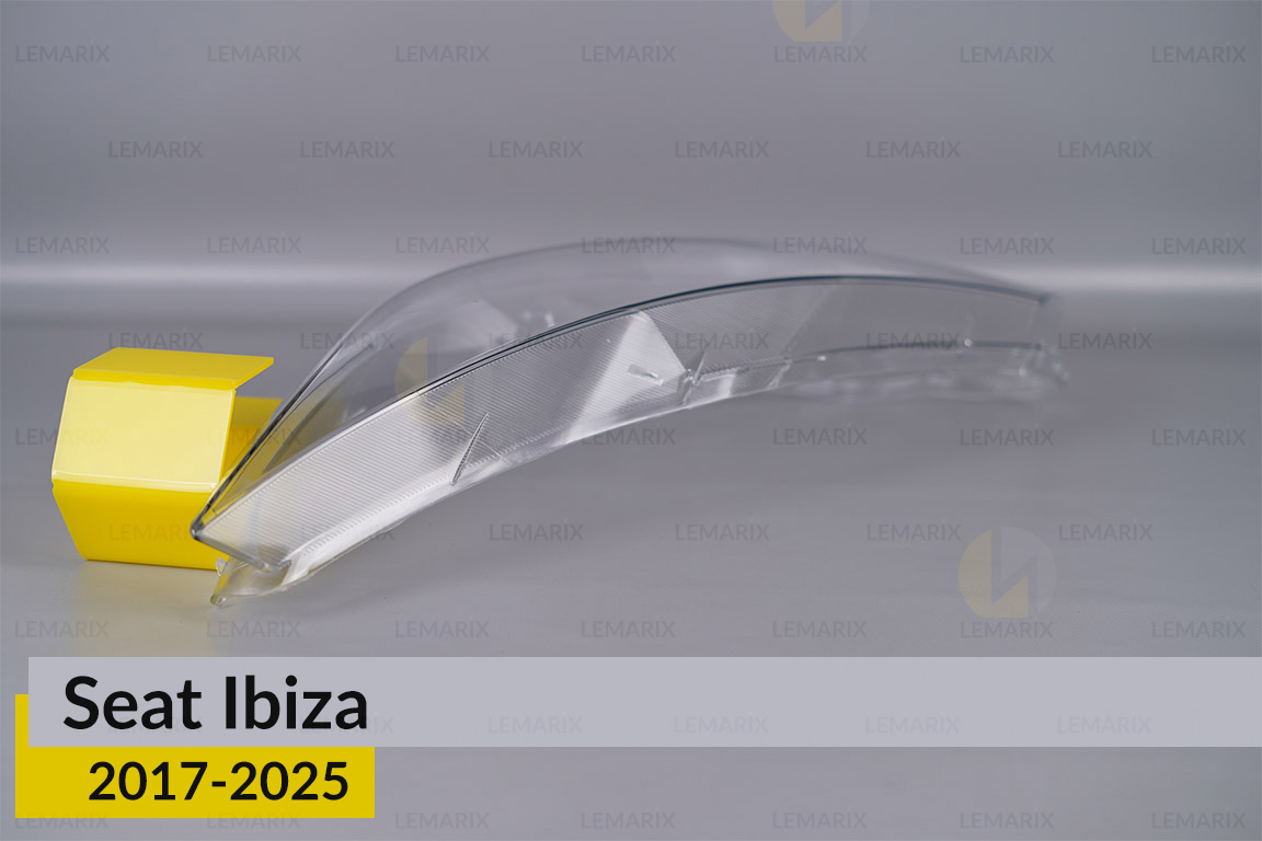 Скло фари Seat Ibiza (2017-2025) дорест/1 рест ліве