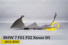 Декоративна маска BMW 7 F01 F02 Xenon (2012-2015) рест ліва