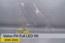 Стекло фары Volvo FH Full LED (2020-2026) рест правое