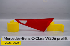 Скло заднього ліхтаря внутрішнє в кришці багажника Mercedes-Benz C-Class W206 (2021-2025) дорест праве