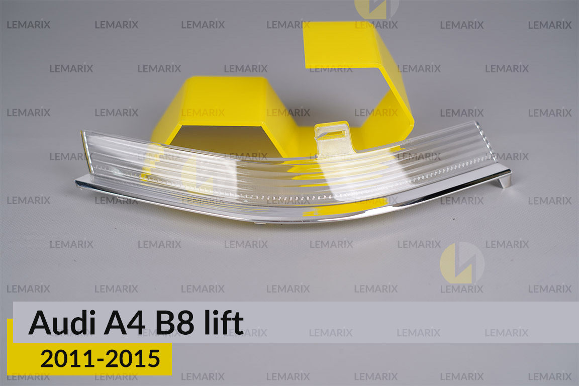 Хромована декоративна маска світлорозсіювач поворотника Audi A4 B8 (2011-2015) рест ліва