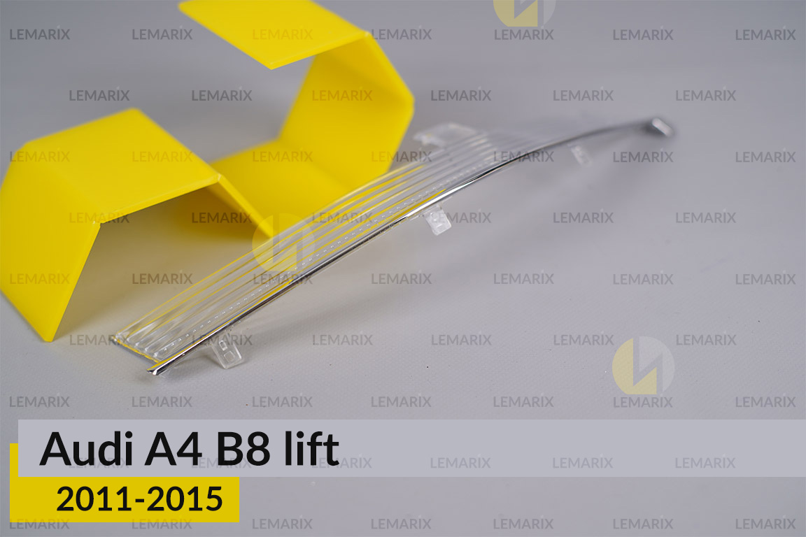 Хромована декоративна маска світлорозсіювач поворотника Audi A4 B8 (2011-2015) рест ліва