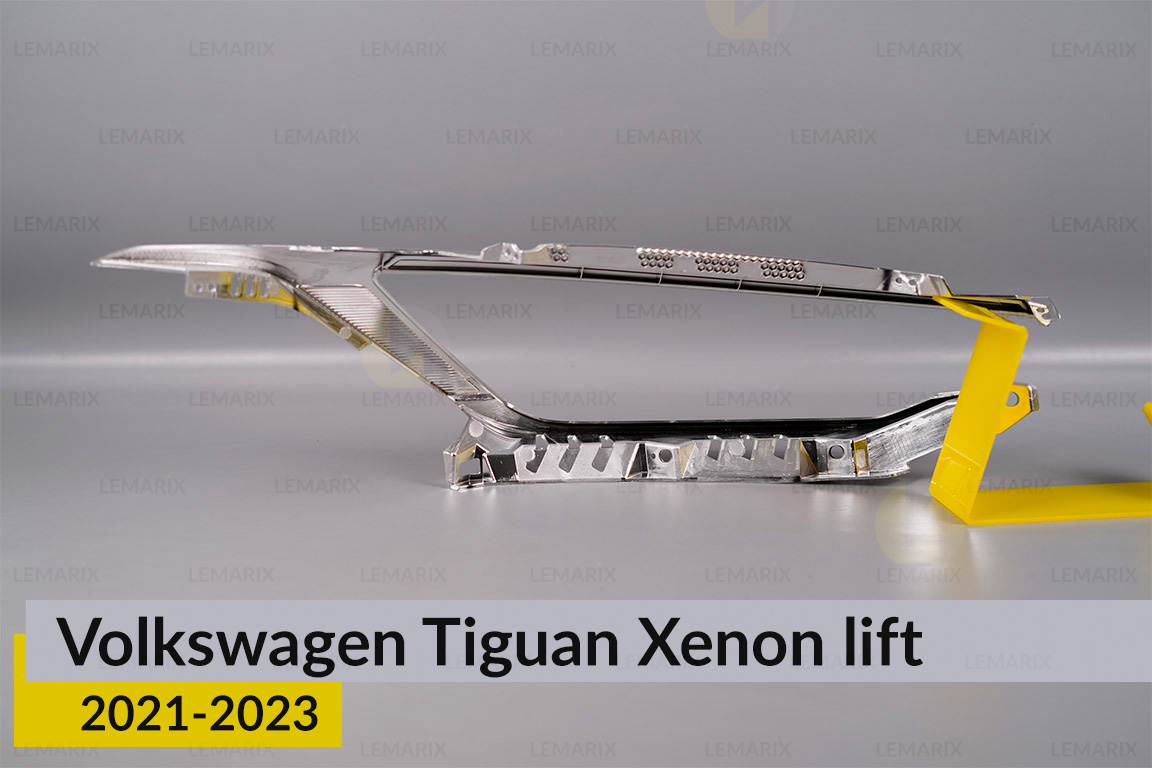 Хромована декоративна маска основна VW Volkswagen Tiguan Xenon (2021-2023) рест ліва
