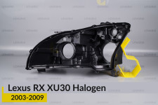 Корпус фары Lexus RX XU30 Halogen (2003-2009) левый