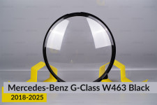 Скло фари Mercedes-Benz G-Class W463 Black (2018-2025) ліве
