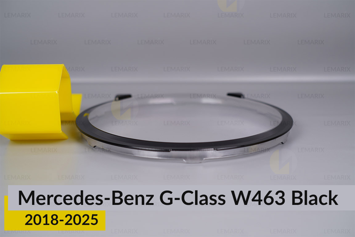 Скло фари Mercedes-Benz G-Class W463 Black (2018-2025) ліве
