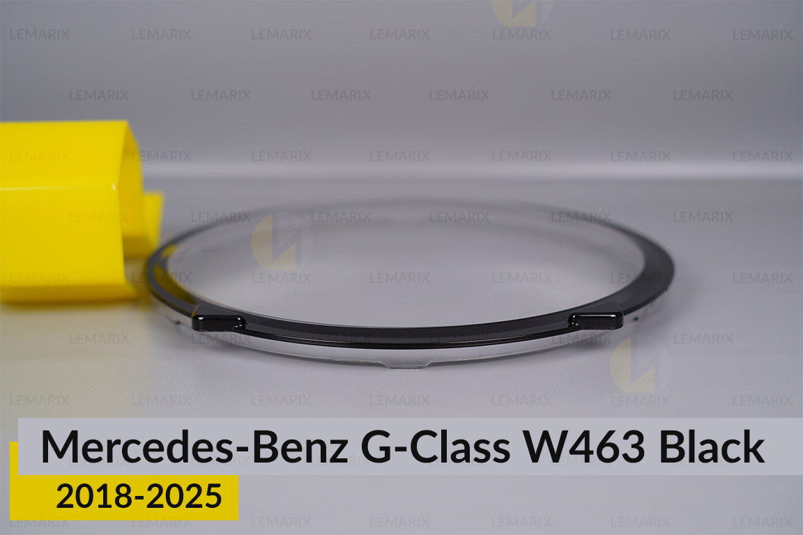 Скло фари Mercedes-Benz G-Class W463 Black (2018-2025) ліве